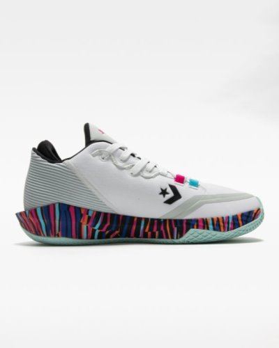 Converse All Star BB Jet Striped Lave Sko Herre, Hvite NO-620591