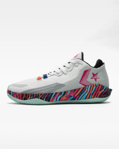 Converse All Star BB Jet Striped Lave Sko Herre, Hvite NO-620591