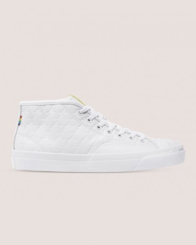 Converse X Alexis Sablone Pride Jack Purcell Pro Mid Sko Herre, Hvite NO-214360
